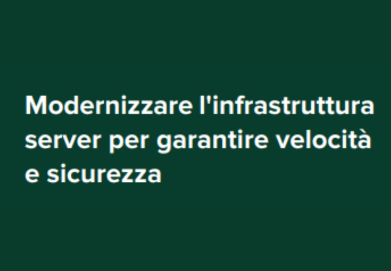 Modernizzarel27infrastrutturaserverpergarantirevelocitC3A0esicurezza