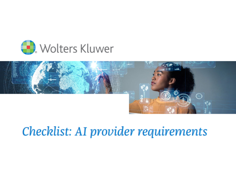 Checklist AI provider requirements