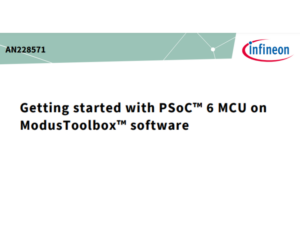 Getting started with PSoC 6 MCU on ModusToolbox software