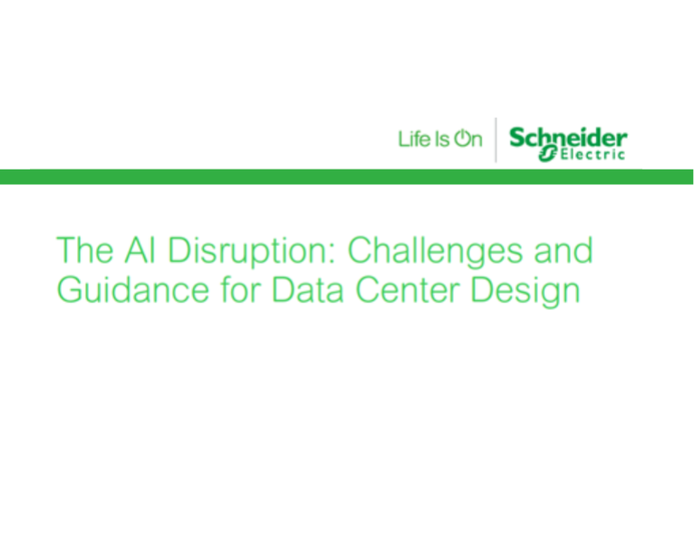The AI Disruption: Challenges and Guidance for Data Center Design