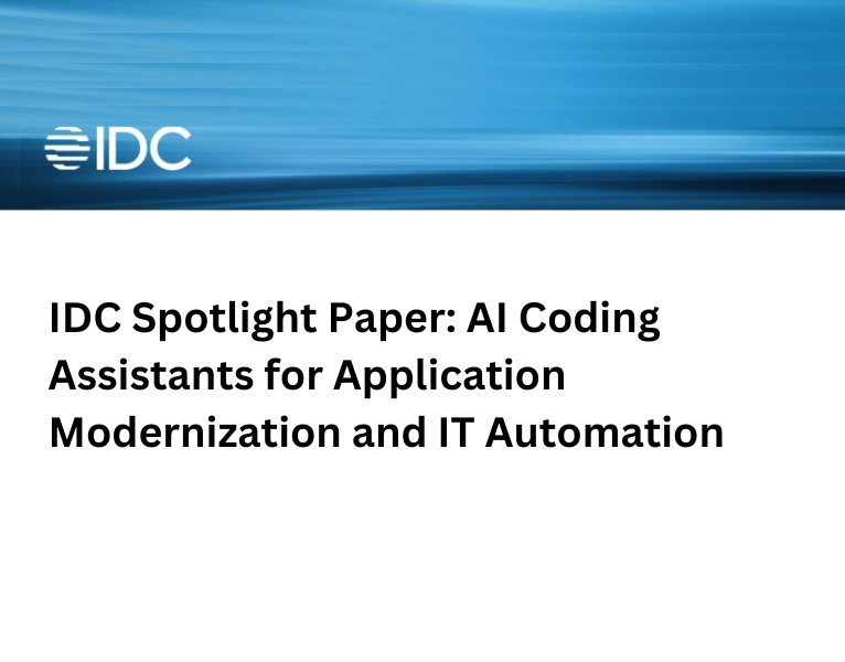 IDC Spotlight Paper AI Coding Assistants for Application Modernization and IT Automation