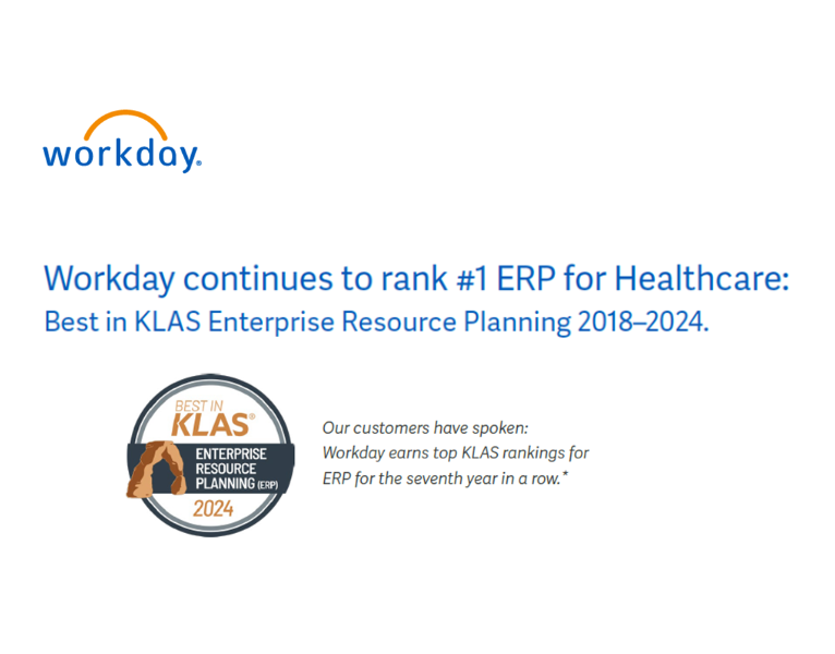 Workday Continues to Rank #1 ERP for Healthcare