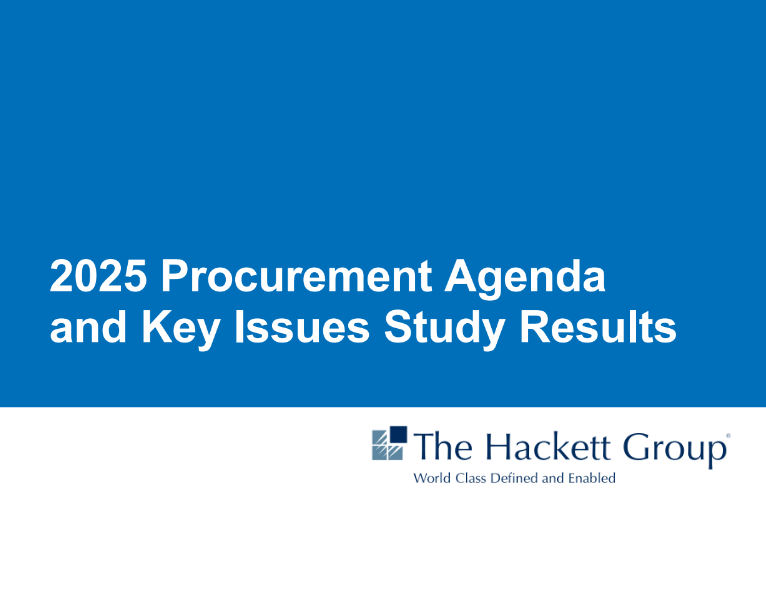 2025 Procurement Agenda and Key Issues Study Results [DE]