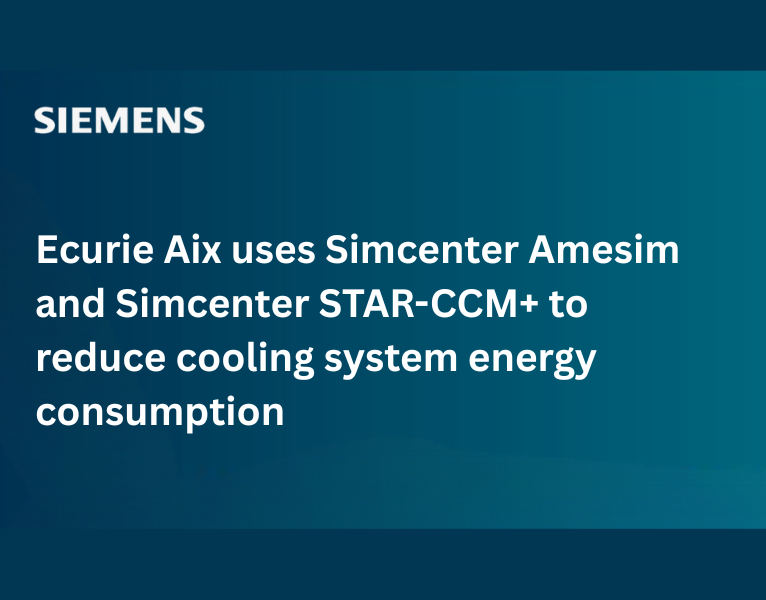 Ecurie Aix uses Simcenter Amesim and Simcenter STAR-CCM+ to reduce cooling system energy consumption