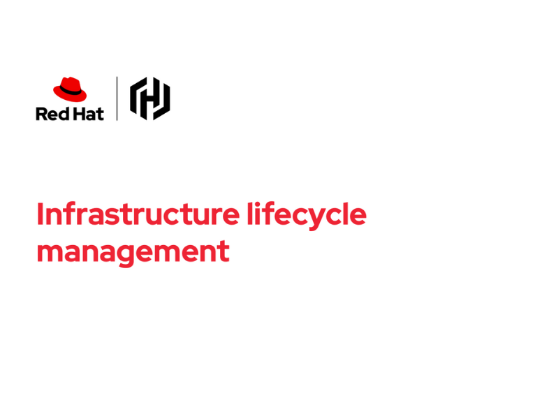 Infrastructure lifecycle management