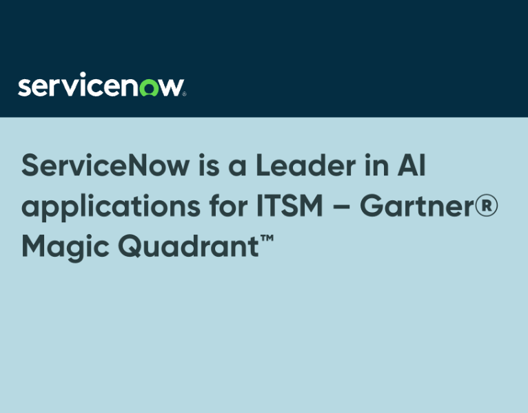 Gartner Magic Quadrant for AI Applications in IT Service Management