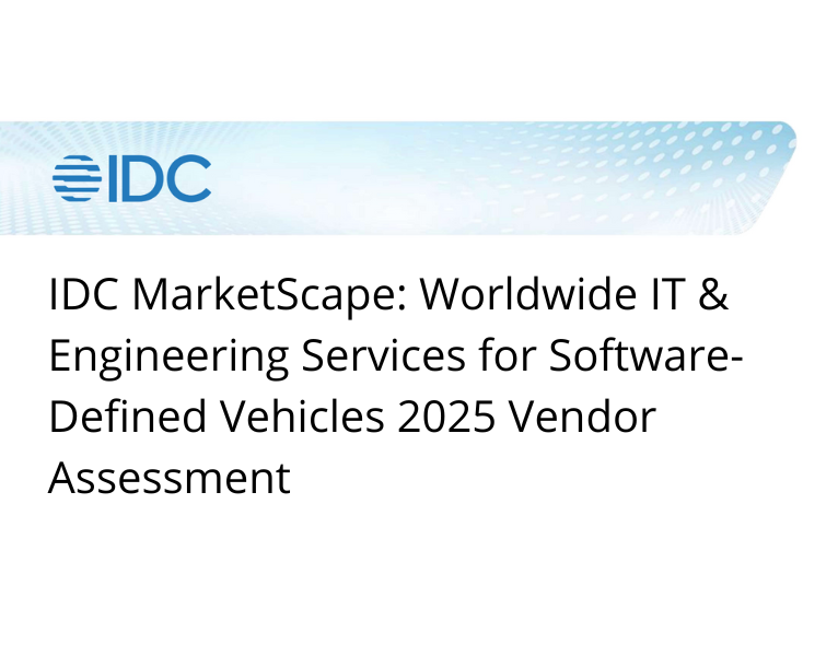 Worldwide IT & Engineering Services for Software-Defined Vehicles 2025 Vendor Assessment